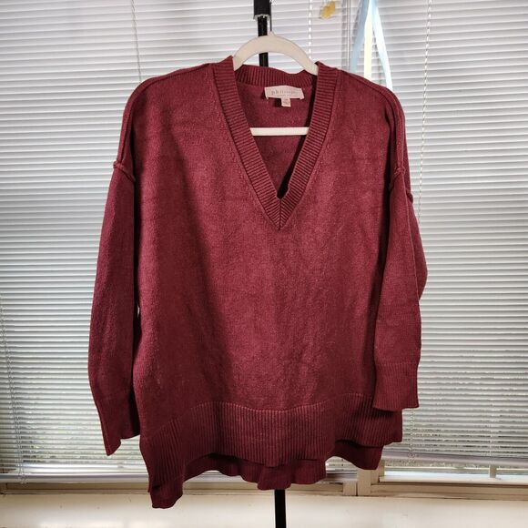 Philosophy Sweaters - Philosophy 2X $78 Cranberry Burgundy Pink V-Neck Super Soft 3/4 Sleeve Sweater